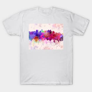 Bellevue skyline in watercolor background T-Shirt